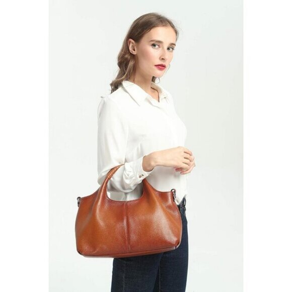 🆕Women Navy Blue Genuine Leather Shoulder Bags Purses Satchel Designer Handbag - Picture 8 of 8